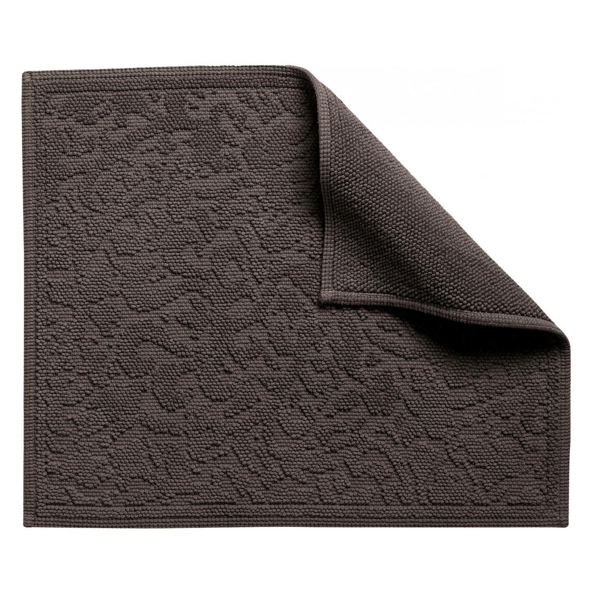 BADEMATTE Gilda carbonfarben 54 x 64 cm - Schwarz, Textil (54/64cm) - Vivaraise