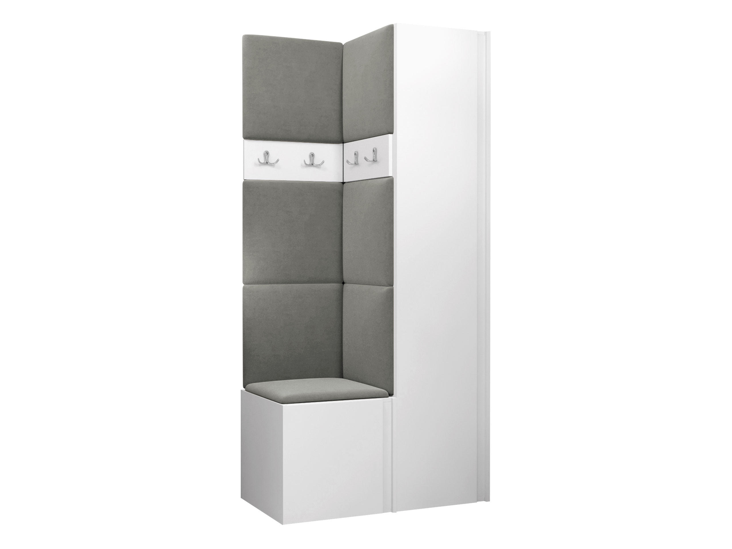 MOBILIER PENTRU HOL Orion XXIV - alb/gri, material plastic/compozit lemnos (82/186/46cm) - MIRJAN24