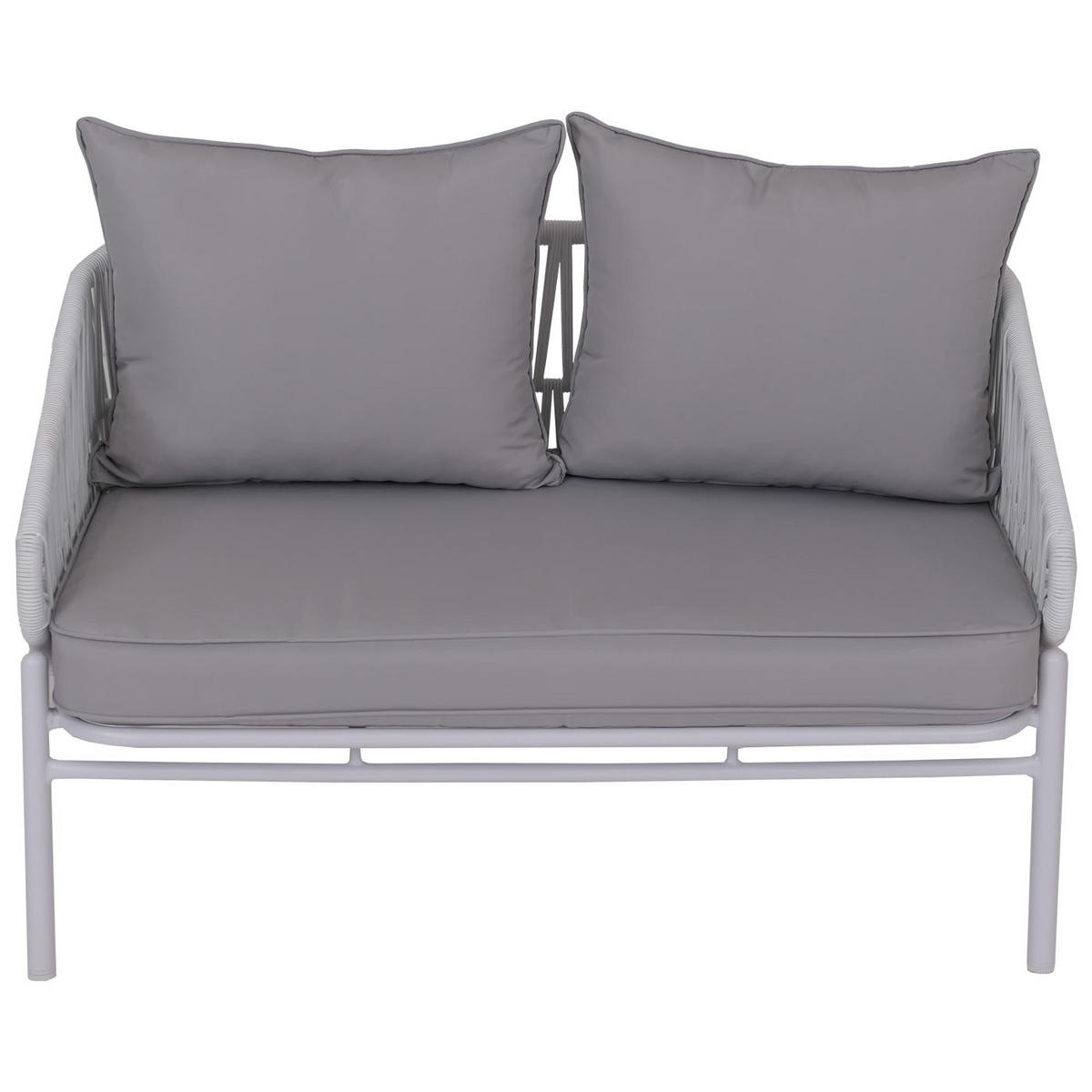 GARTENBANK Aluminium 83x116x65cm Hellgrau - Hellgrau, Metall (116/83/65cm) - PROREGAL