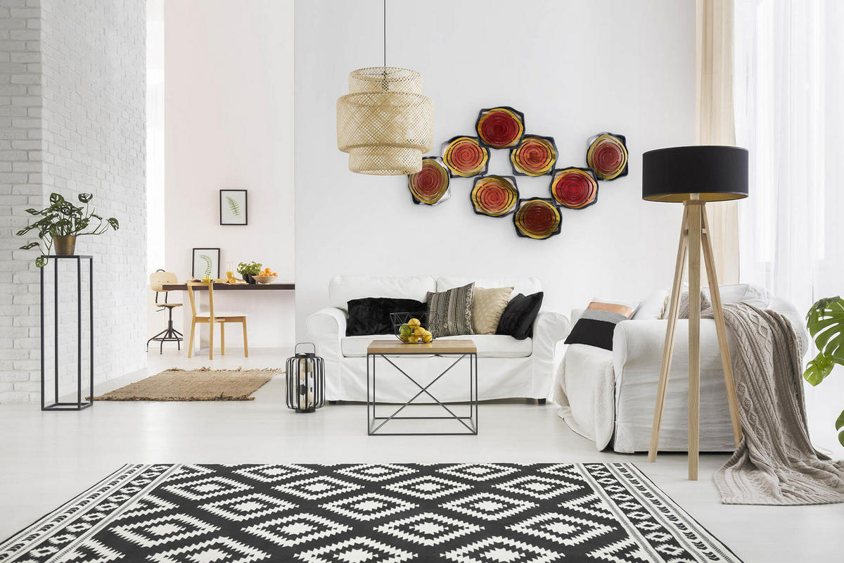 WANDDEKO Rot 124/69 cm - Rot, Metall (5.8/69/8cm) - KUNSTLOFT