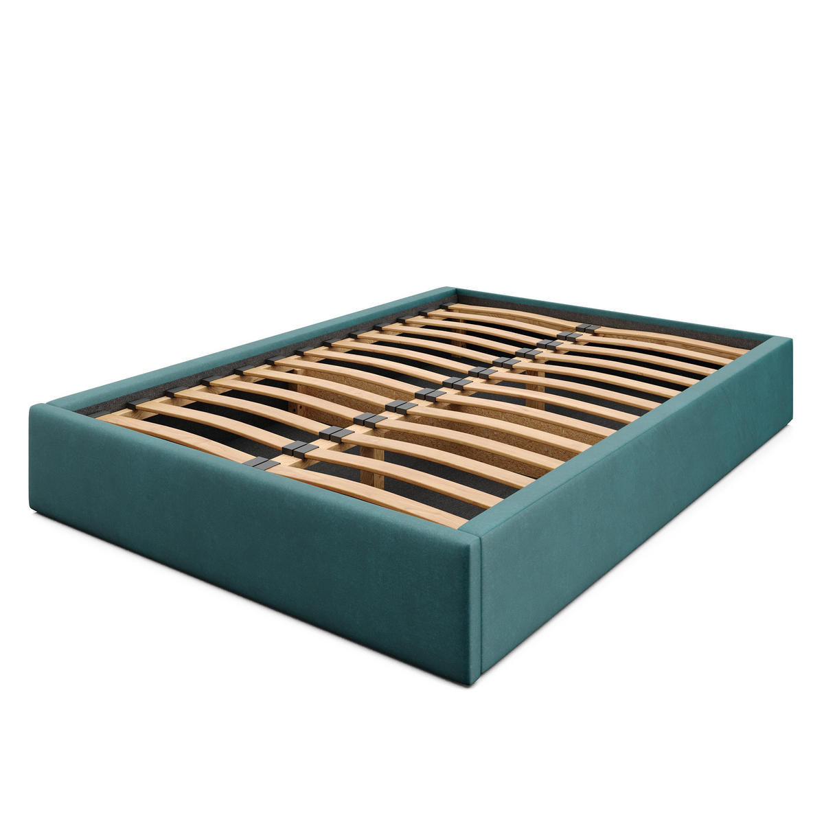 POLSTERBETT 140x200cm Bett mit Stauraum Lattenrost Türkis - Türkis, Holz/Holzwerkstoff (140/200cm) - Muralo