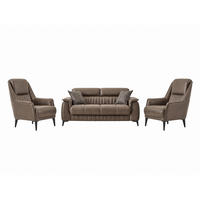 SITZGARNITUR Regina, Braun Stellvariante 2+1+1 - Braun, Holzwerkstoff/Kunststoff (178/85/95cm)