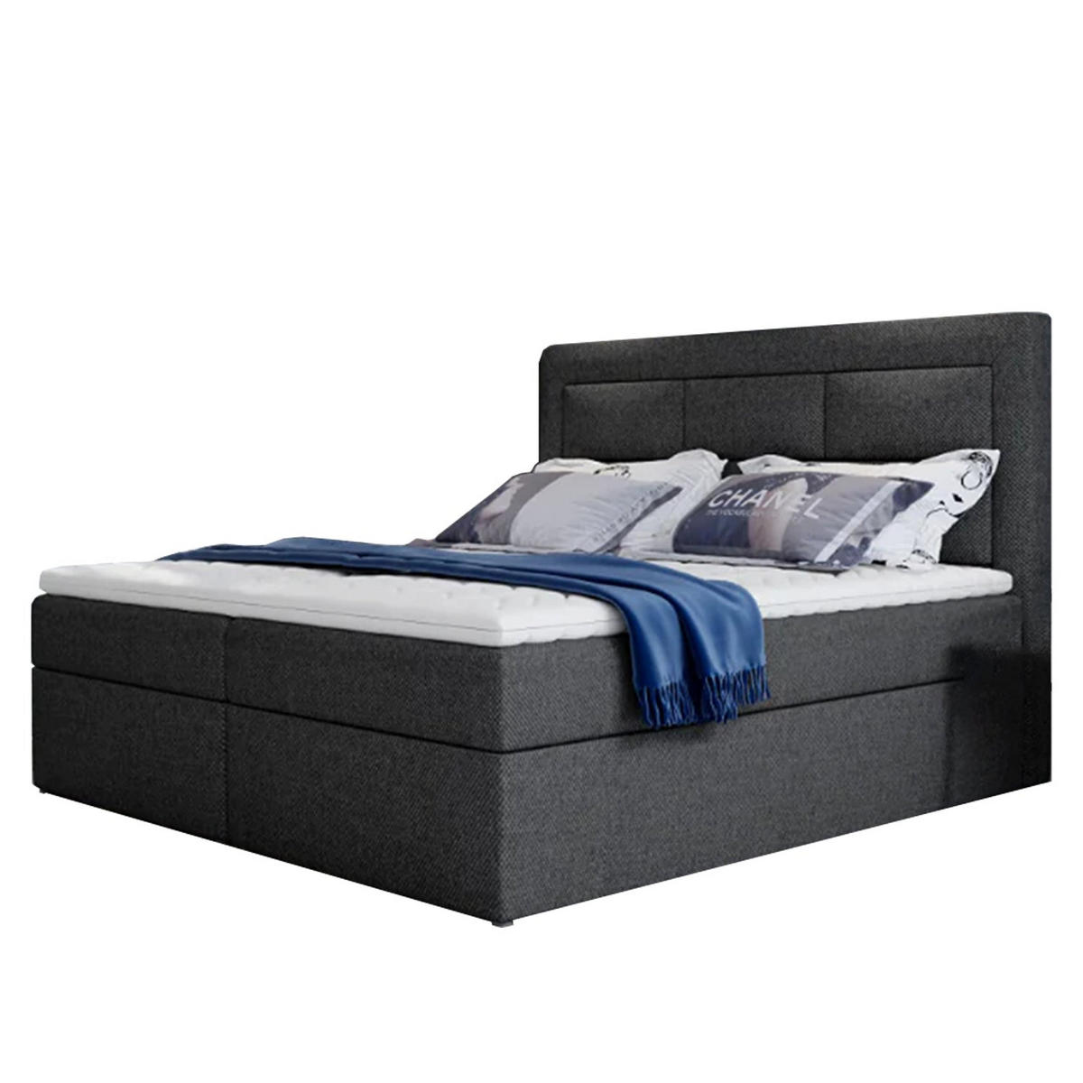 BOXBETT Vivre Bonellfederkern - Dunkelgrau, Holz/Holzwerkstoff (140/200cm) - Best For Home