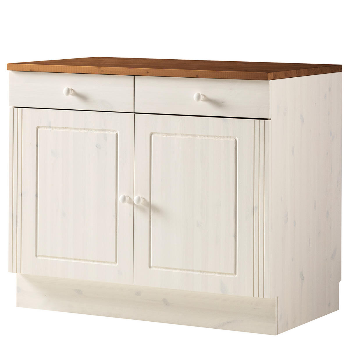 UNTERSCHRANK - Kiefer massiv - Kieferfarben, Holz (100/85/60cm) - home24