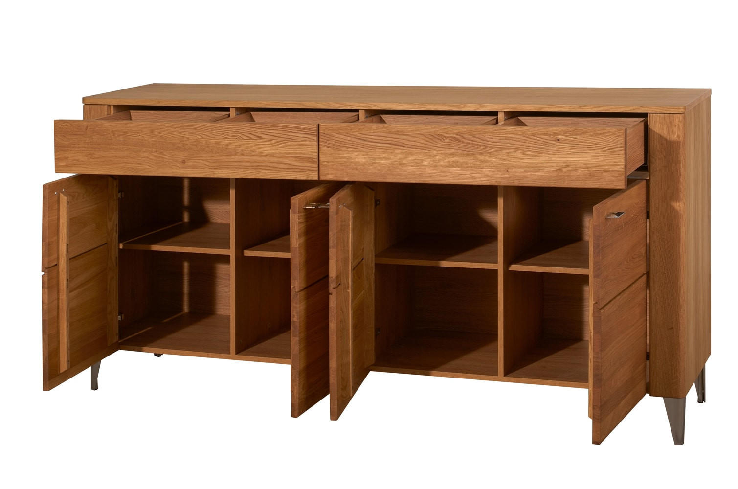 SIDEBOARD Latina Honig Eiche 180 / 42 / 91cm - Honigeiche/Braun, Holz/Metall (180/91/42cm) - Feldmann-Wohnen
