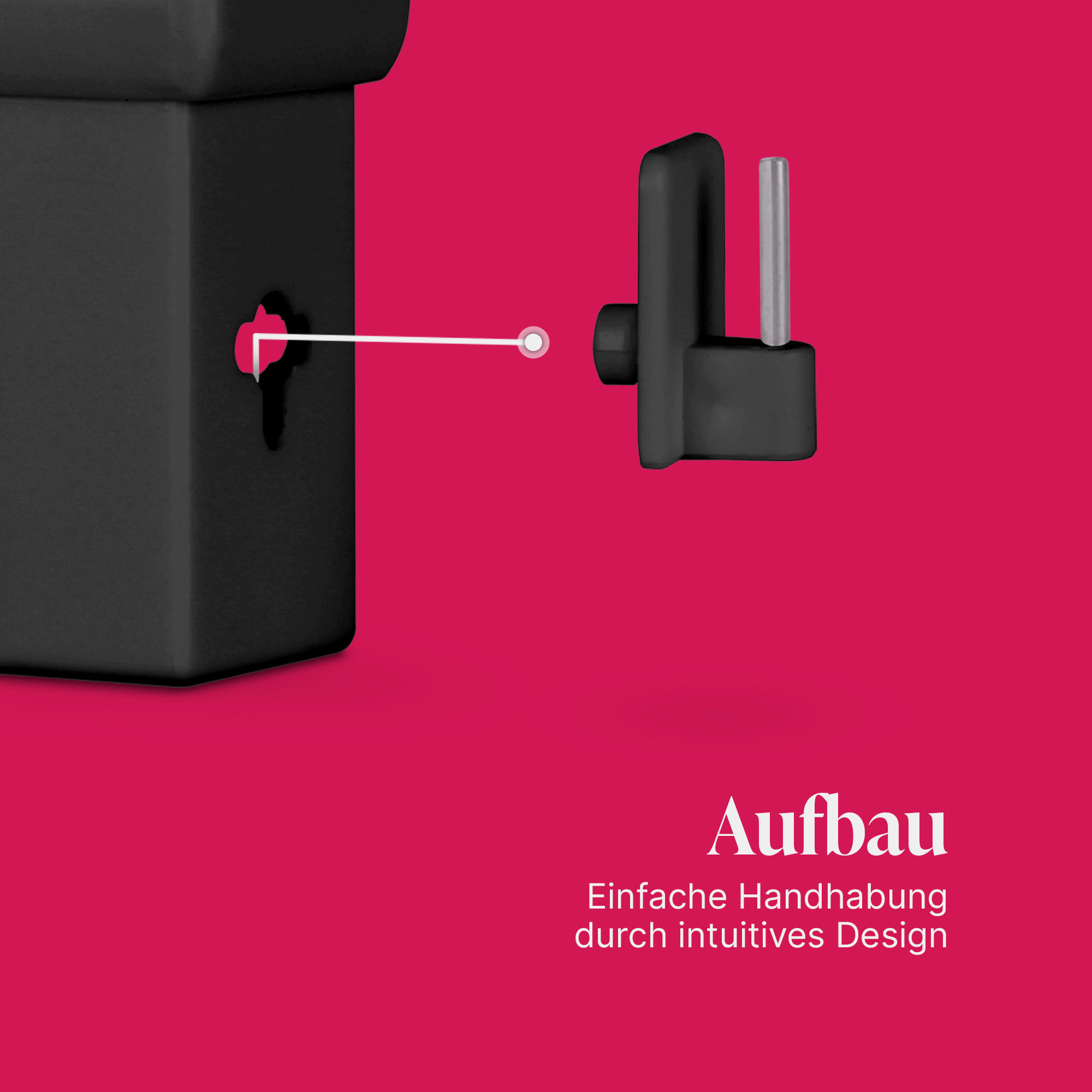 KLEMMTRÄGER für Vitragestangen 6er Pack - Schwarz, Kunststoff (2/4/4cm) - Bestlivings