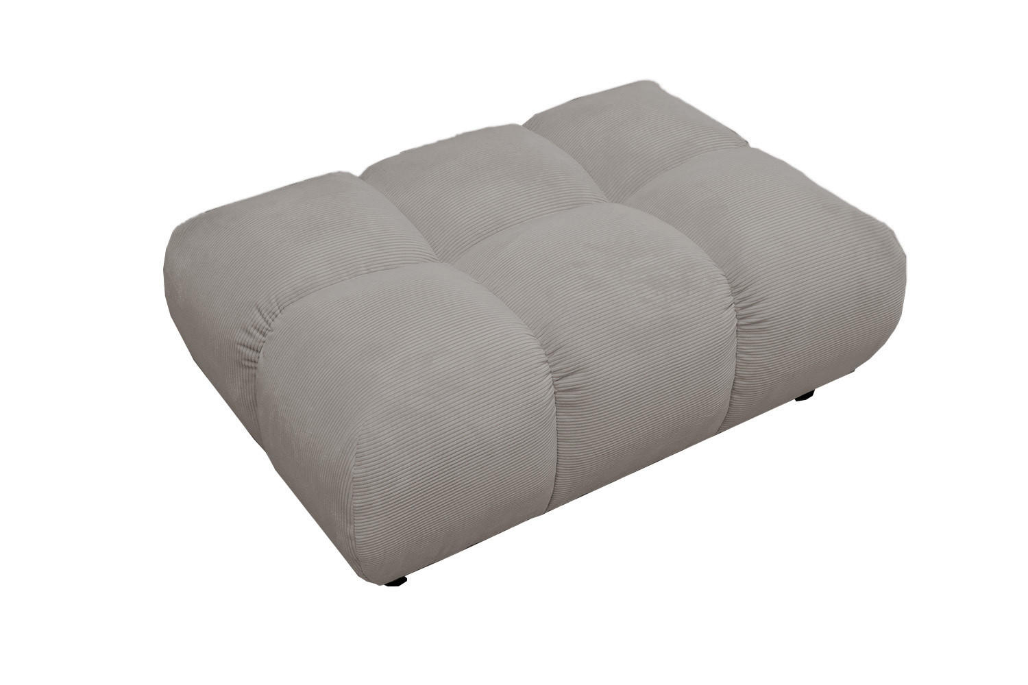 HOCKERBANK VIVIEN Grau Cord - Grau, Textil (108/41/73cm) - KAWOLA