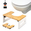 TOILETTENHOCKER Bambus, weiß - Weiß, Holz (43.5/18.5/28cm) - eluno