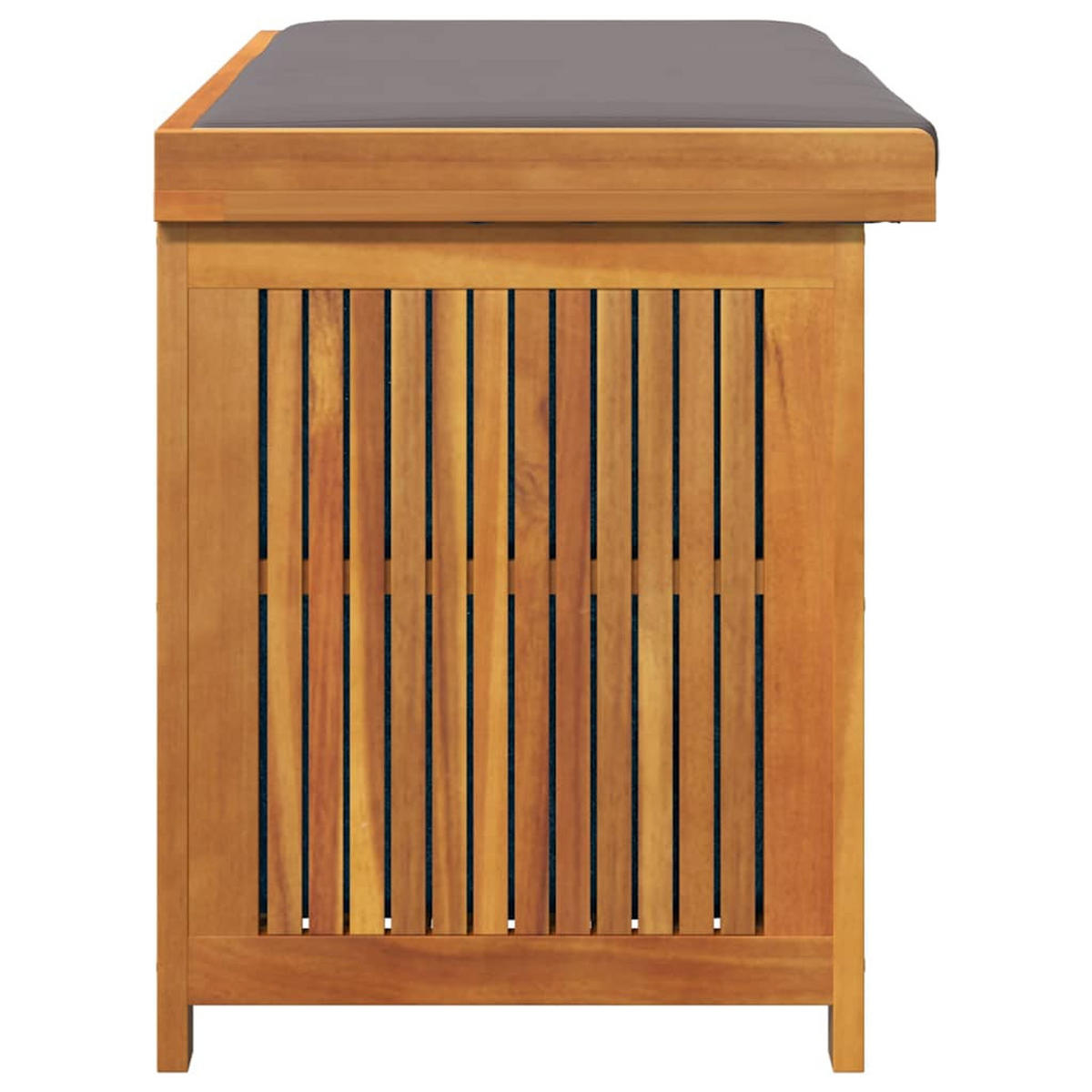 OUTDOOR-KISSENBOX 113/50/60,5 Cm Massivholz Akazie - Dunkelgrau, Holz (50/60.5/113cm) - vidaXL