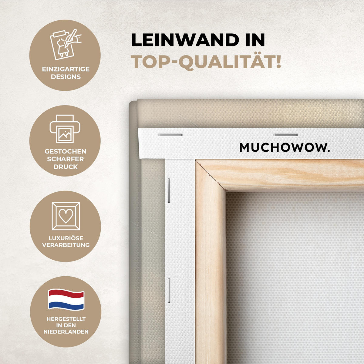 LEINWANDBILD Segelschiff - Meer - Bewölkt 40x30 cm - Creme, Textil (40/30cm) - MuchoWow