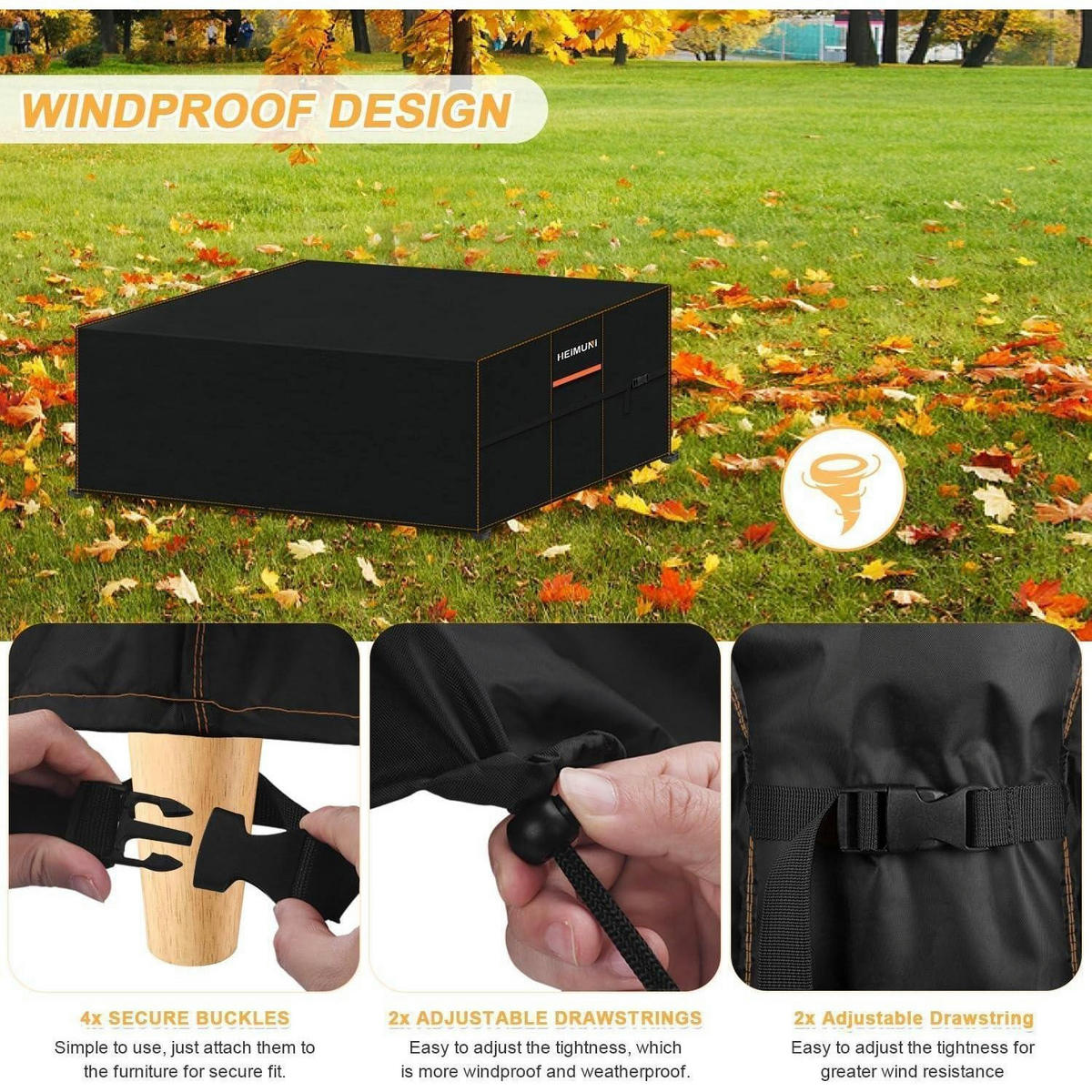 GARTENMÖBEL Abdeckung Wasserdicht 230 x 130 x 100 cm - Schwarz, Kunststoff (130/100/230cm)