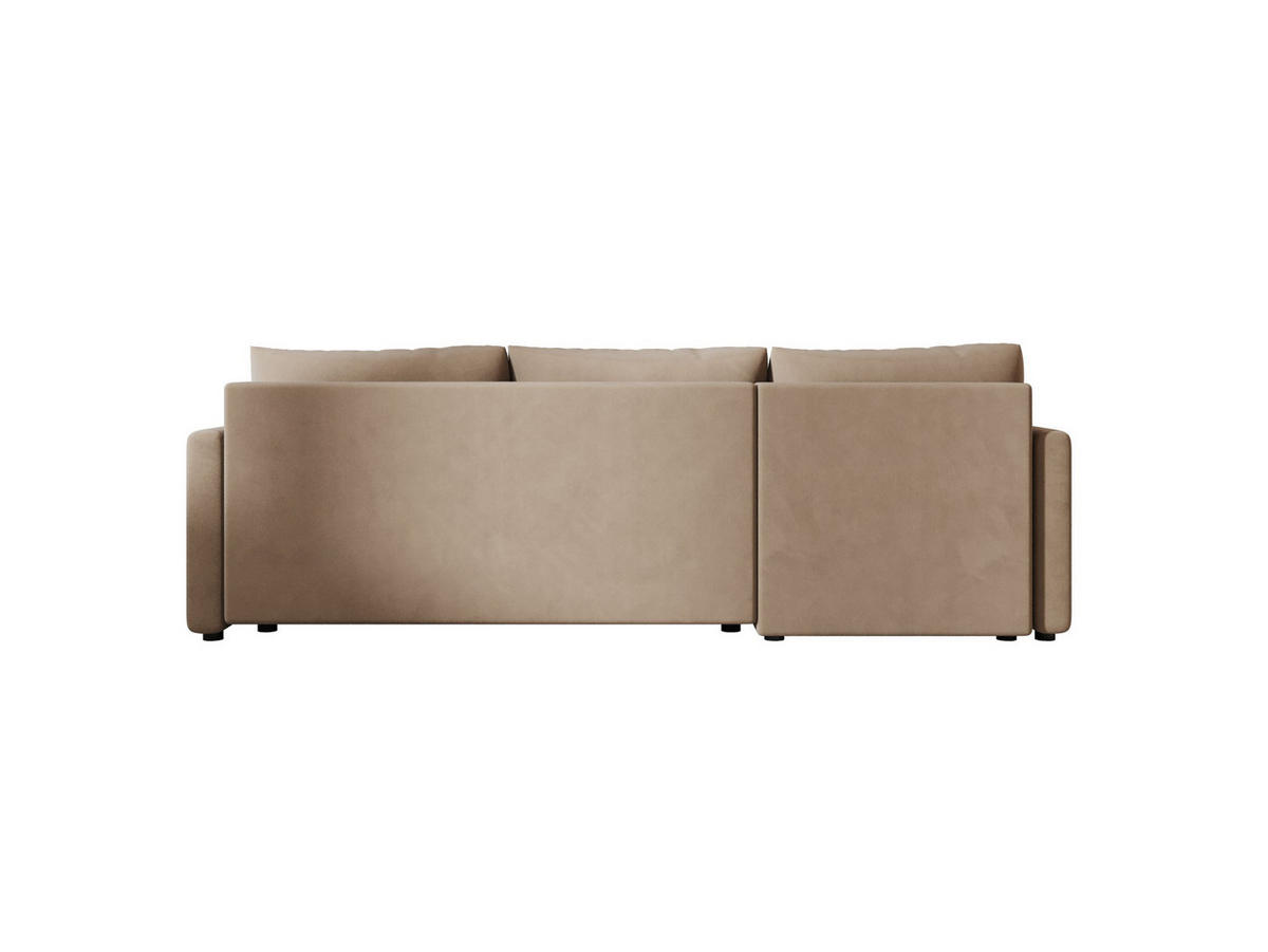 ECKSOFA MOS L BIS Itaka 48 Links mit Schlaffunktion - Braun, Textil (220/143cm) - Bedante