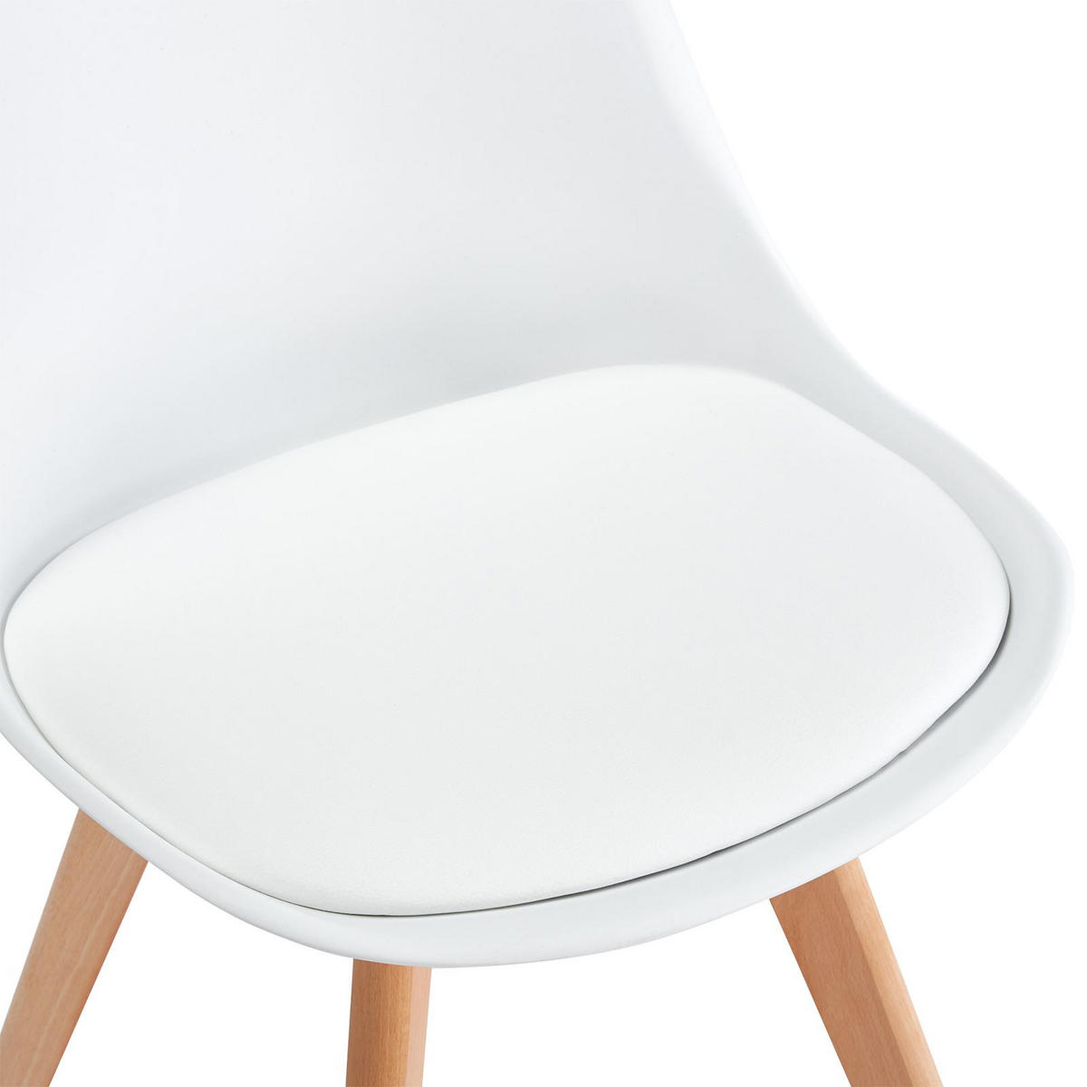 ESSZIMMERSTUHL ABBY 4ER-SET - Weiß, Holz (49/82/53cm) - IDIMEX