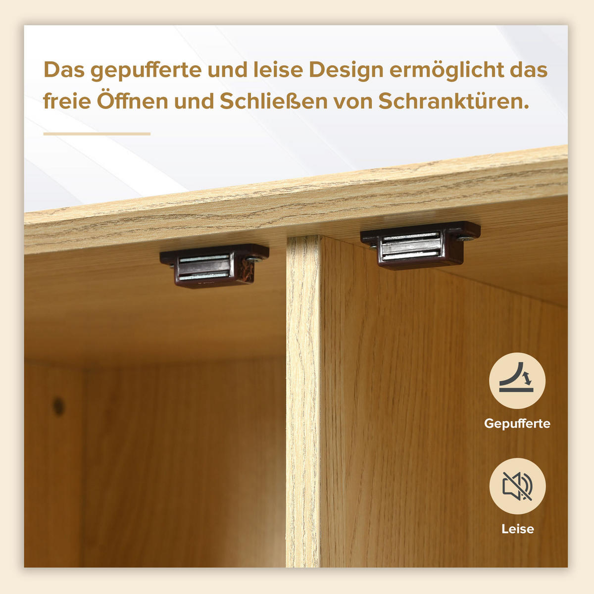 SIDEBOARD Eichenholzoptik 120/40/80 cm - Hellbraun, Holzwerkstoff (40/80/120cm) - Urban Meuble