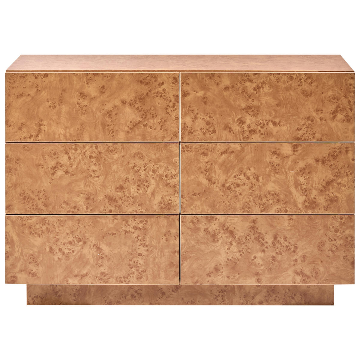 KOMODA s 6 zásuvkami Kořenové dřevo Look Woodend - hnědá, kompozitní dřevo (110/75/40cm) - Beliani