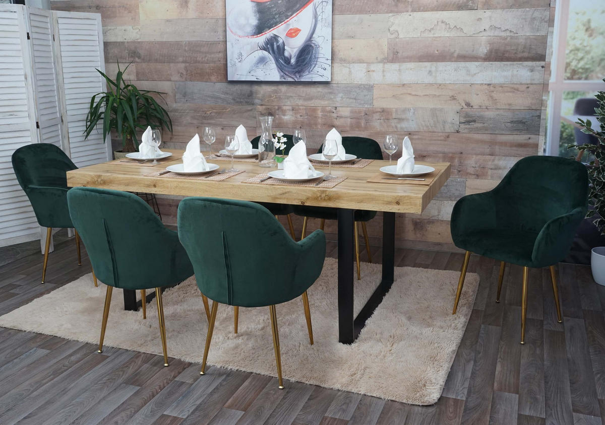 ESSZIMMERSTUHL Grün 6er-Set - Grün, Textil (57/83/57cm) - MCW