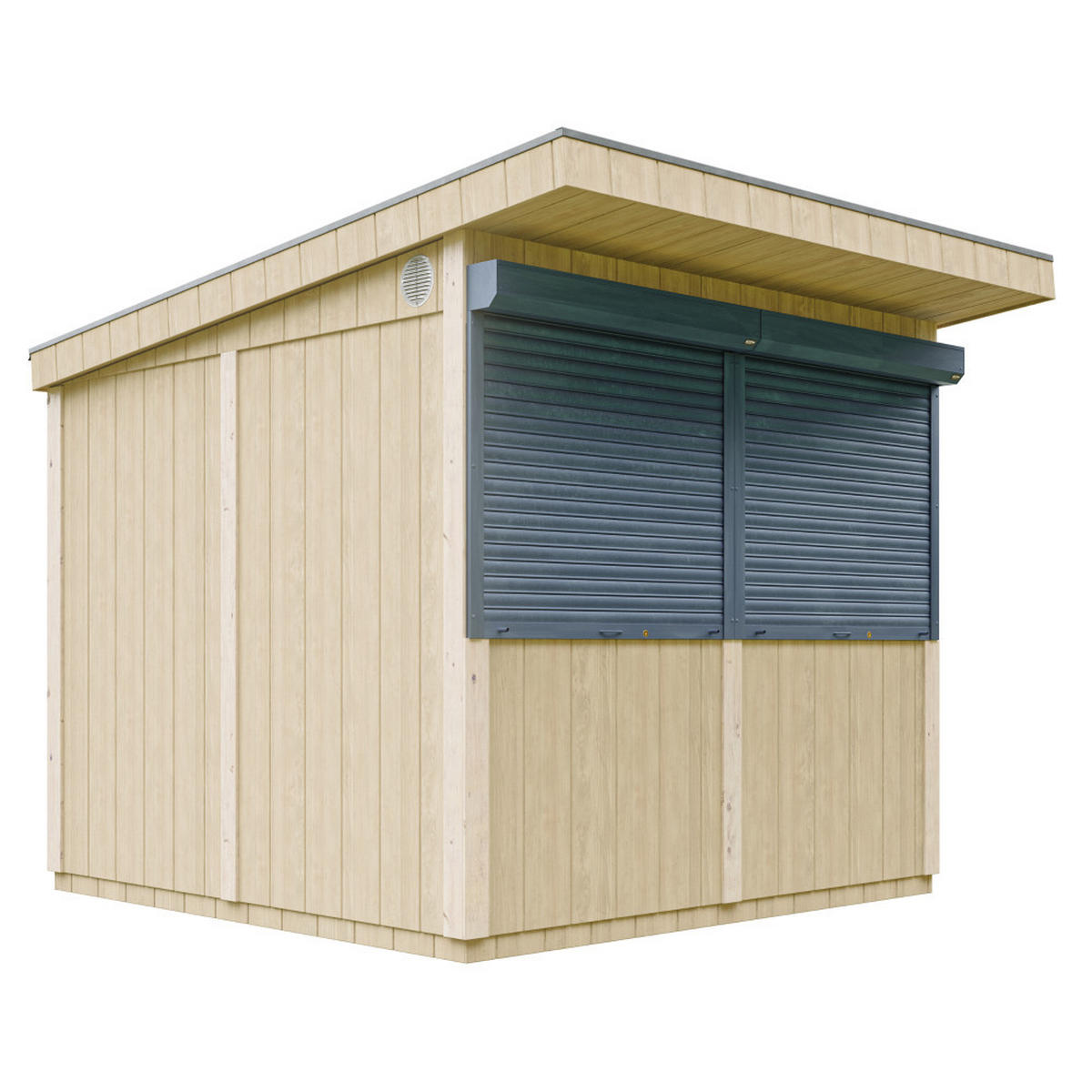 VERKAUFSSTAND - 5,9m² - H240x248x305 cm - LP Smartside Paneelbauweise - Timbela M950 - Beige, Holzwerkstoff (248/240/305cm) - Timbela