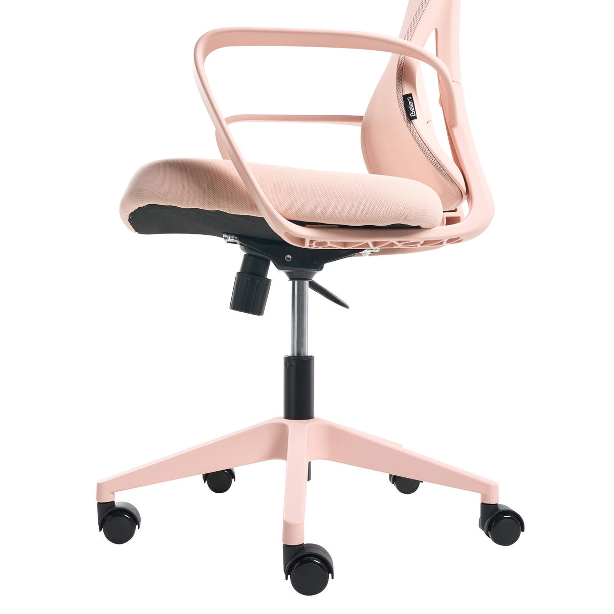 BÜROSTUHL Pastellrosa Luma - Pink, Textil (60/98/60cm) - Beliani