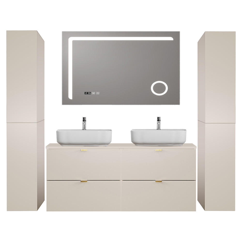Lomado Badmöbel-Set Beige 210x200x47 cm