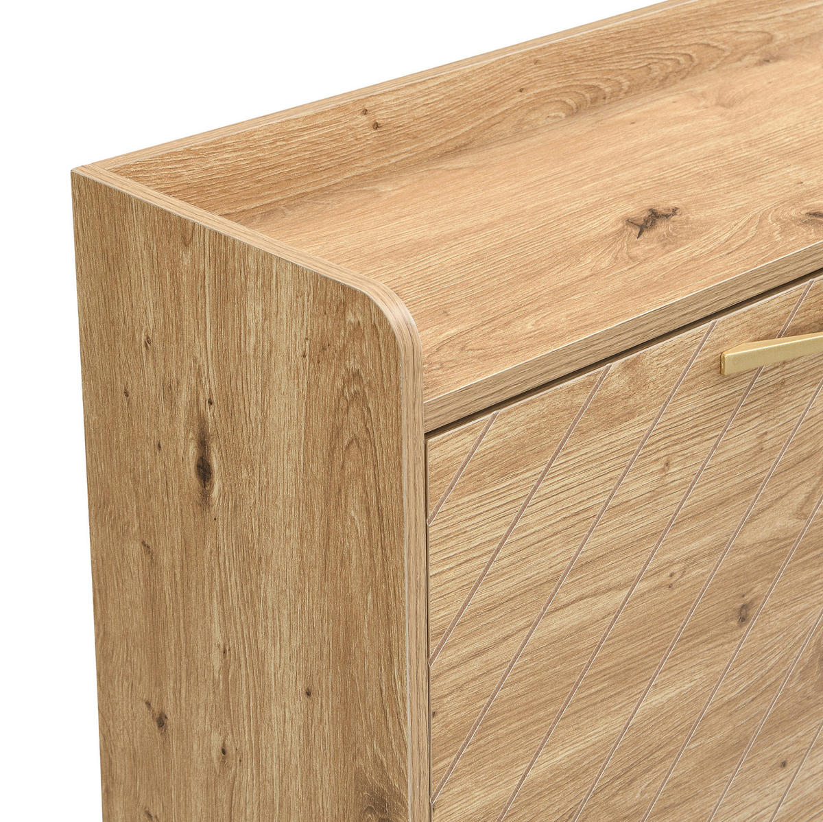 SCHUHSCHRANK 108,5/100/24 cm Holzfarbe aus MDF mit Klappfunktion - Naturfarben, Holzwerkstoff (108.5/100/24cm) - OKMYHOME