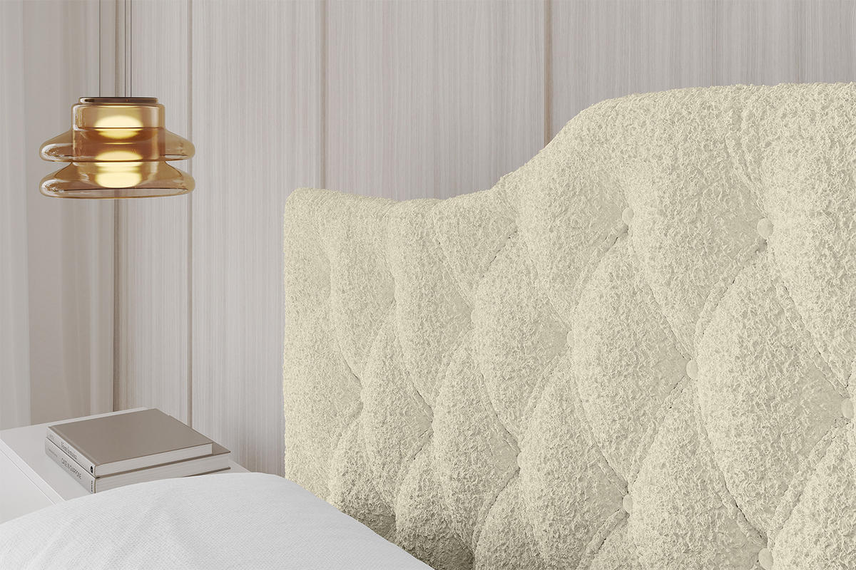 POLSTERBETT mit Bettkasten und Lattenrost, Boxbett ohne Matratze - FALIO-V1 180x200 Beige - Taupe, Holzwerkstoff/Textil (180/200cm) - ALTDECOR