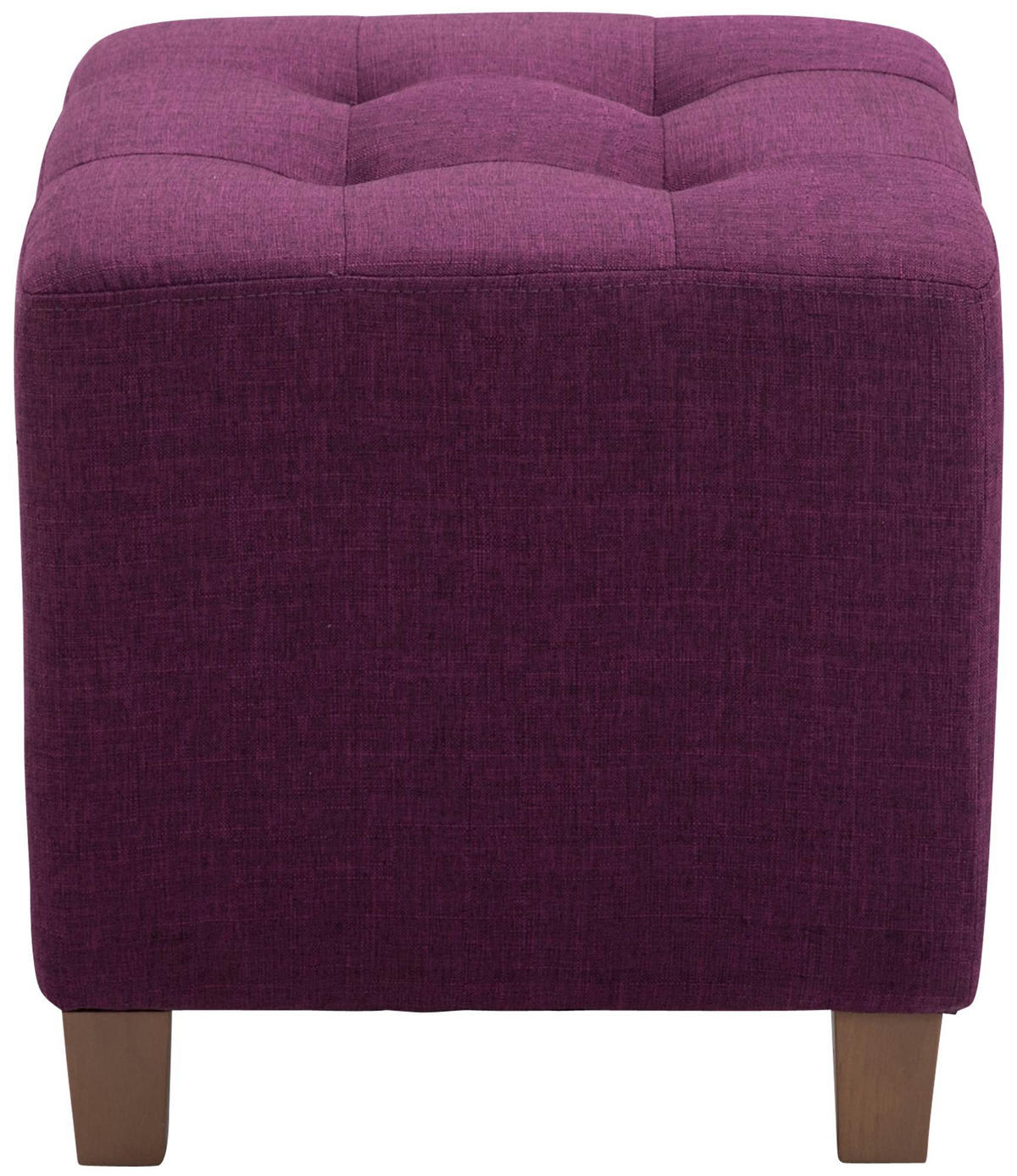 SITZWÜRFEL eckig 45/45/46 cm Stoff lila - Lila/Naturfarben, Holz/Textil (45/46/45cm) - CLP