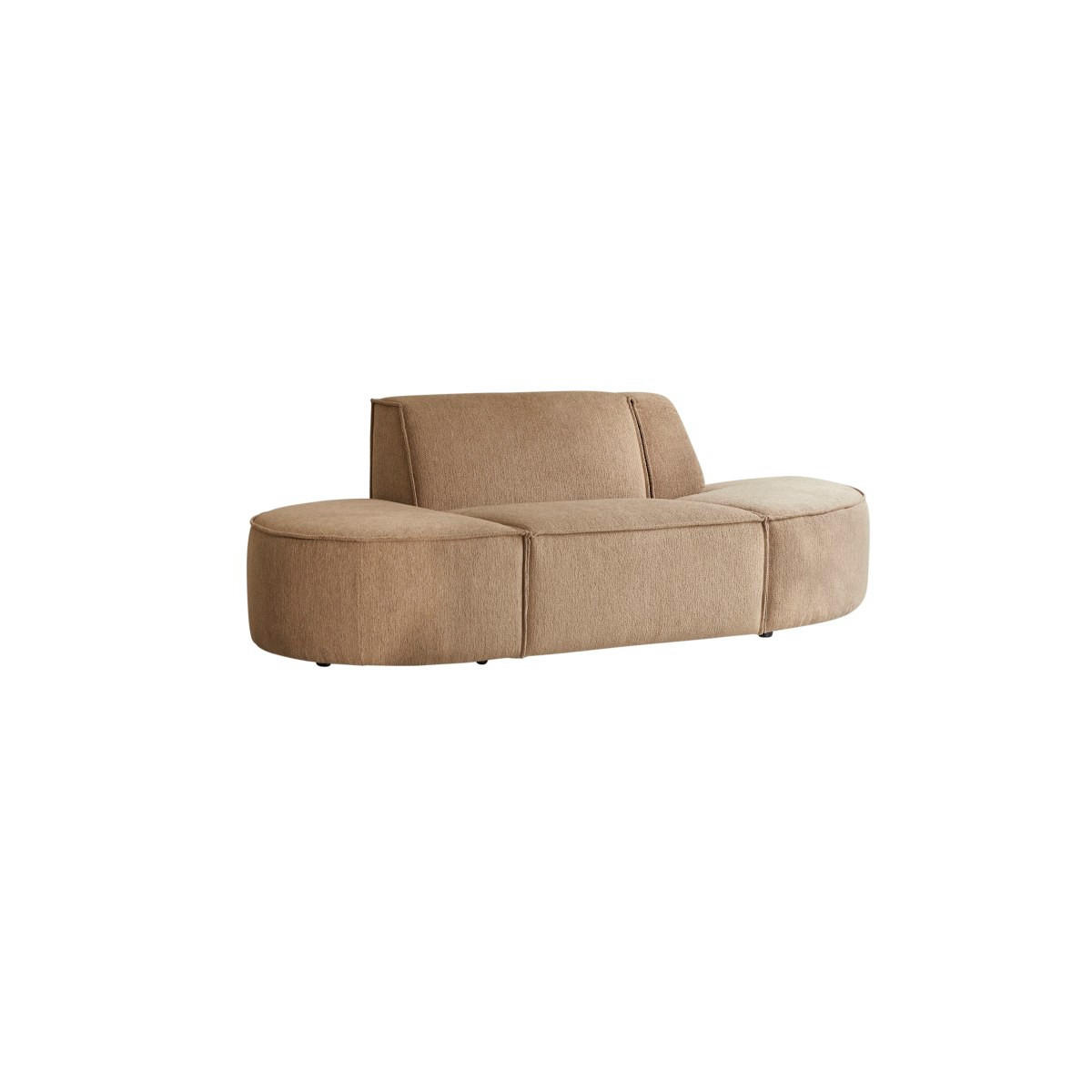 SOFA Dario Braun aus Stoff - Braun, Textil (186/75/93cm) - Tikamoon