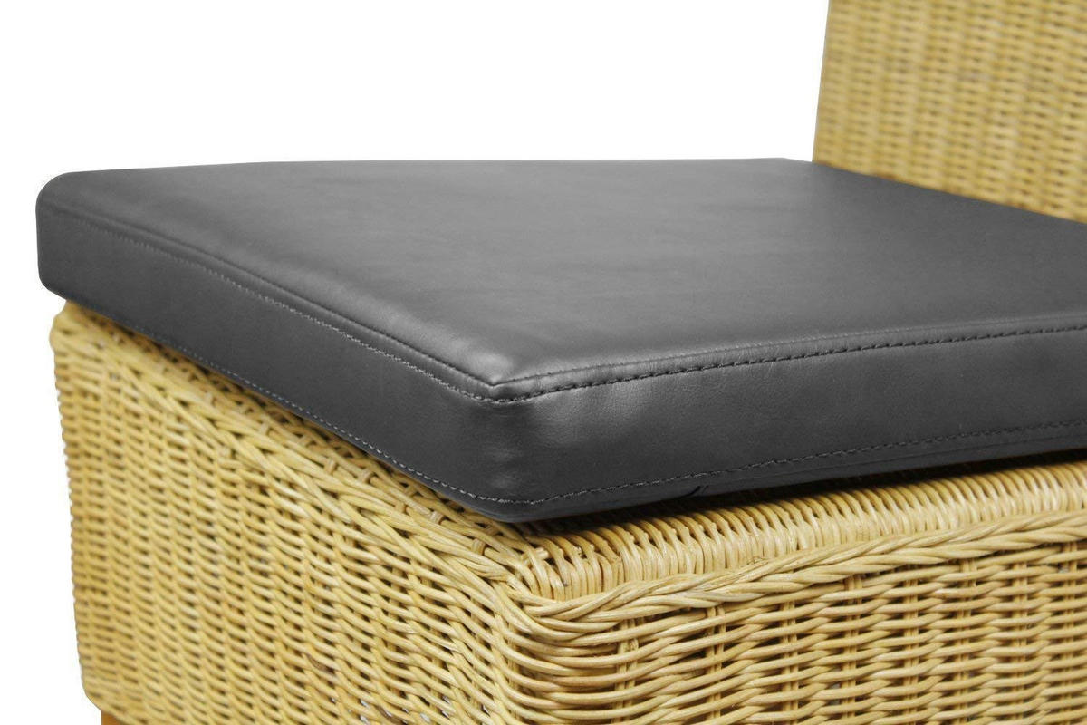 SITZKISSEN Larissa PUs 4 Set - Schwarz, Textil (42/46/5cm) - Sedex