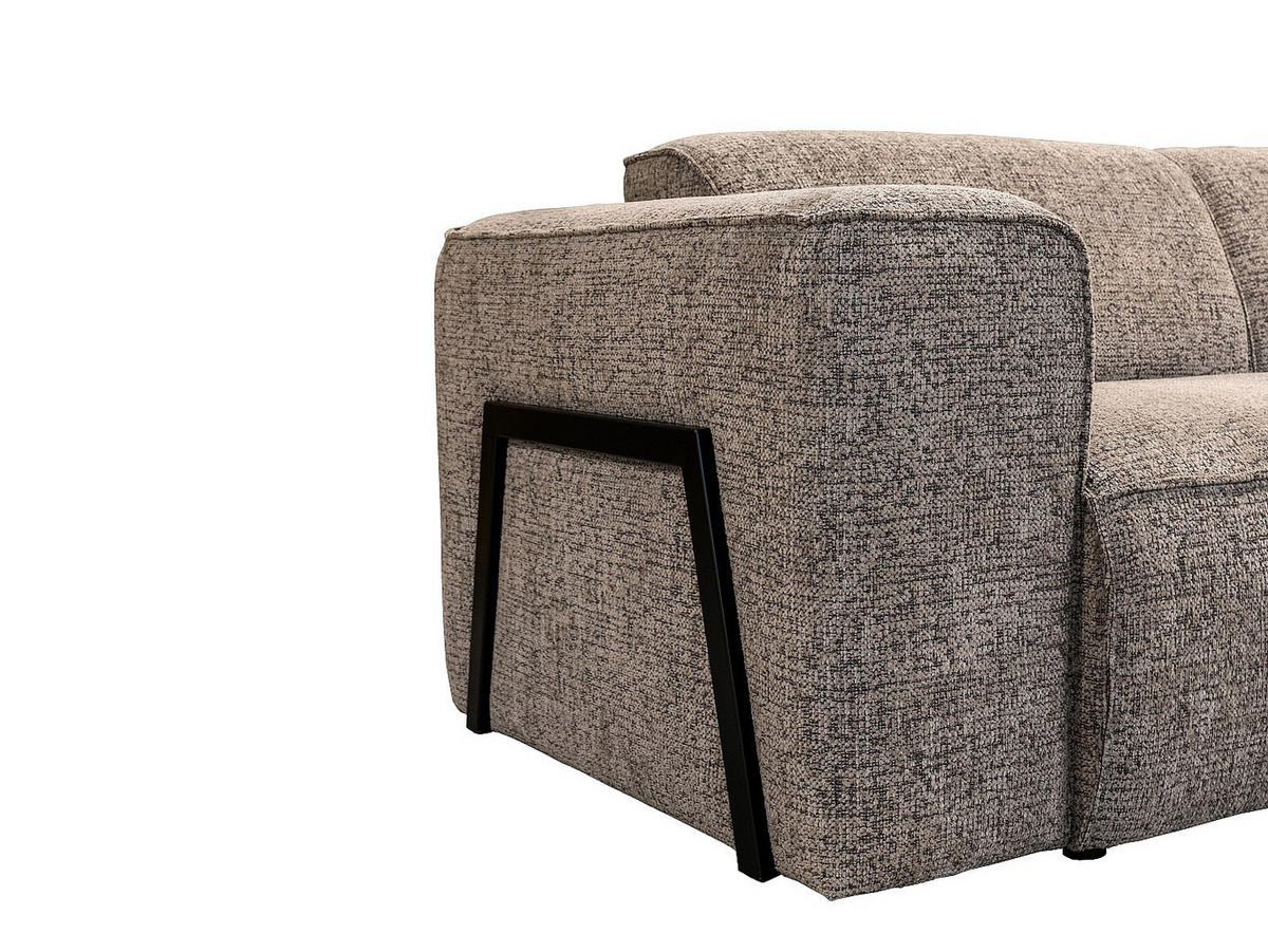 SOFA - 5 Personen - stoff - taupe Tejami - Taupe, Kunststoff/Textil (322/78/160cm) - Vente-Unique