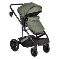 KOMBIKINDERWAGEN 3 in 1 all Road grün umbaubar Babyschale Sportsitz Tragetasche - Grün, Metall (87/59/108cm) - Moni