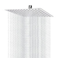 REGENBRAUSE 25 cm Quadratisch Chrom - Silberfarben, Metall (25/12.7/25cm)