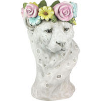 PFLANZTOPF Hippie Leo - Weiß, Kunststoff (28/42/24cm) - FURNARO