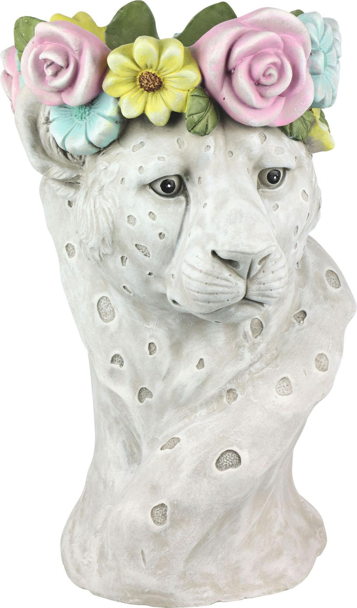 PFLANZTOPF Hippie Leo - Weiß, Kunststoff (28/42/24cm) - FURNARO