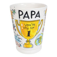 MAZAGRAN-BECHER Papa in Bunt - 500 ml - Multicolor, Keramik (0.5L) - Blond Amsterdam