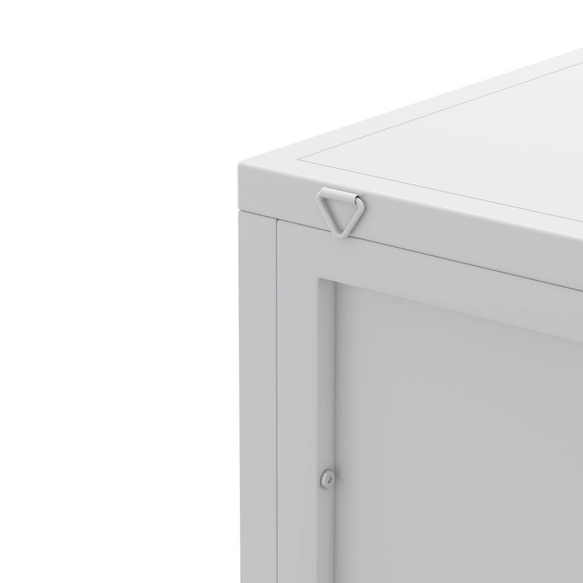 BAD-ECKSCHRANK Weiß, Glastür & 3 Ablagen, 56 x 42,5 x 110 cm - Weiß, Metall (56/110/42.5cm) - Urban Meuble