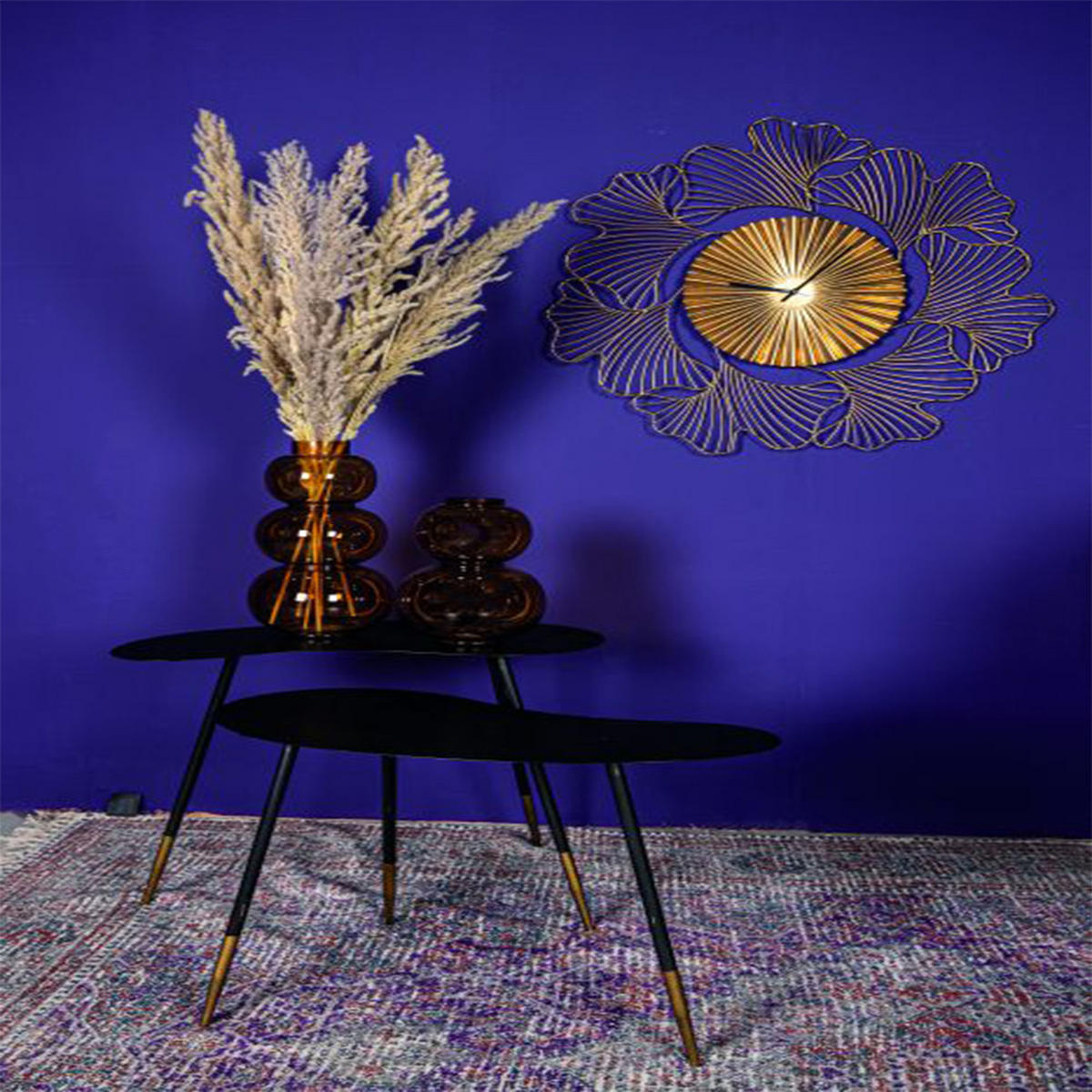 BEISTELLTISCH Lenzy 60x30x50 cm, Metall, Schwarz - Schwarz, Metall (60/30/50cm) - PTMD Collection