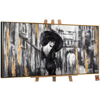 GEMÄLDE Filmstreifen Schattenfugenrahmen Schwarz-Gold 120x60 cm - Schwarz Hochglanz, Holz (120/60cm) - YS-art gallery