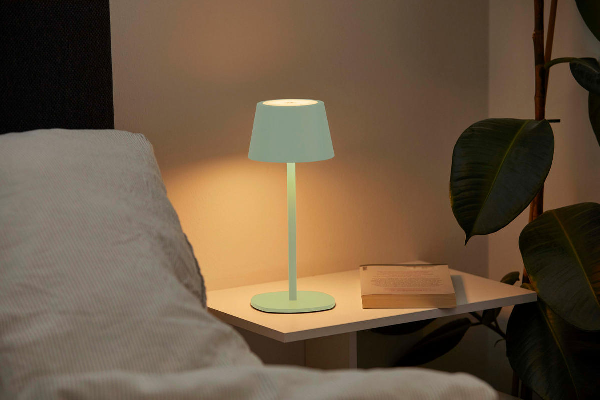 LED Tischlampe 3 in 1 Hellgrün max. 45cm hoch - Hellgrün, Metall (11/11/45cm) - Northpoint