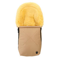 LAMMFELL-BABYSCHALENFUSSSACK Emma, sand - Beige, Fell (37/7/80cm) - Kaiserbaby