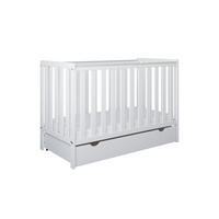 BABYBETT Lio mit Matratze und Schublade - Weiß, Holzwerkstoff (60/120cm) - kiki design