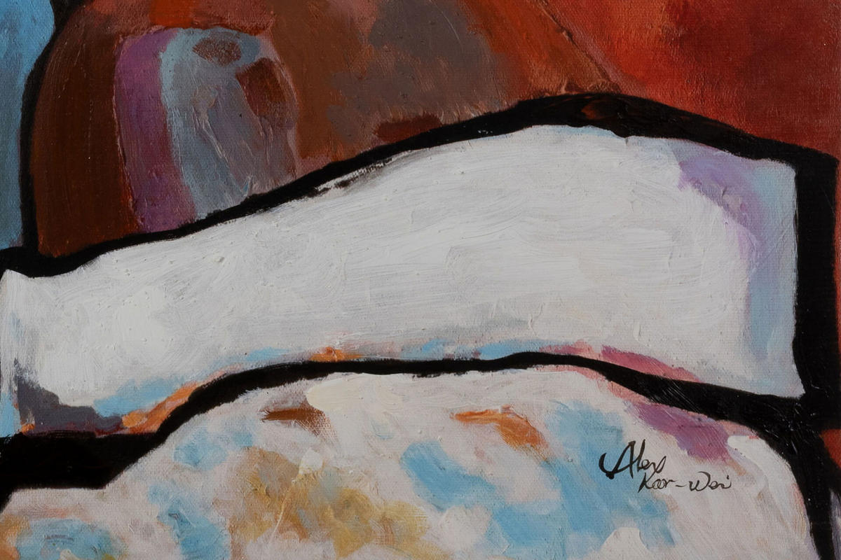 ACRYLBILD HANDGEMALT 70/100 cm - Braun, Holz/Textil (70/100cm) - KUNSTLOFT