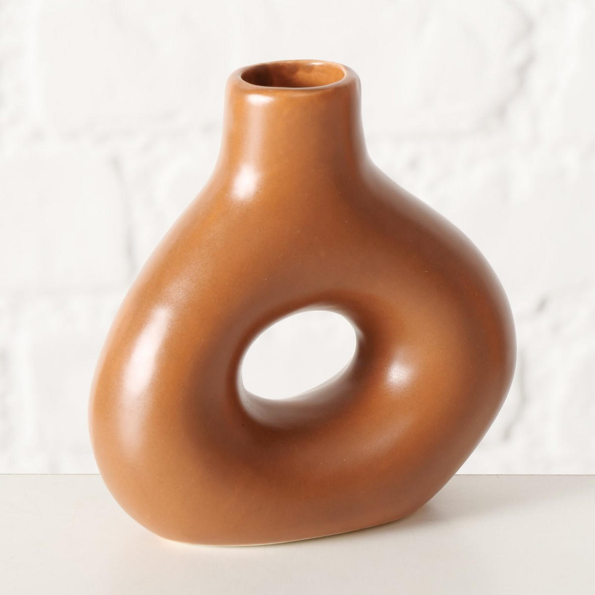 VASENSET handgefertigt Metty 10/3,5/10 cm - Braun, Keramik (10cm) - Boltze Home