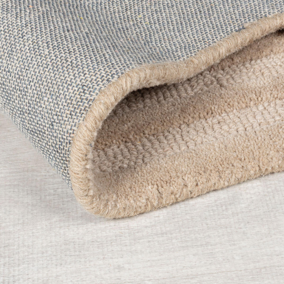 WOLLTEPPICH Zen Shaped Geometrisch, Wohnzimmer Natur Rechteckig 120x170 - Beige, Textil (120/170cm) - KADIMA DESIGN