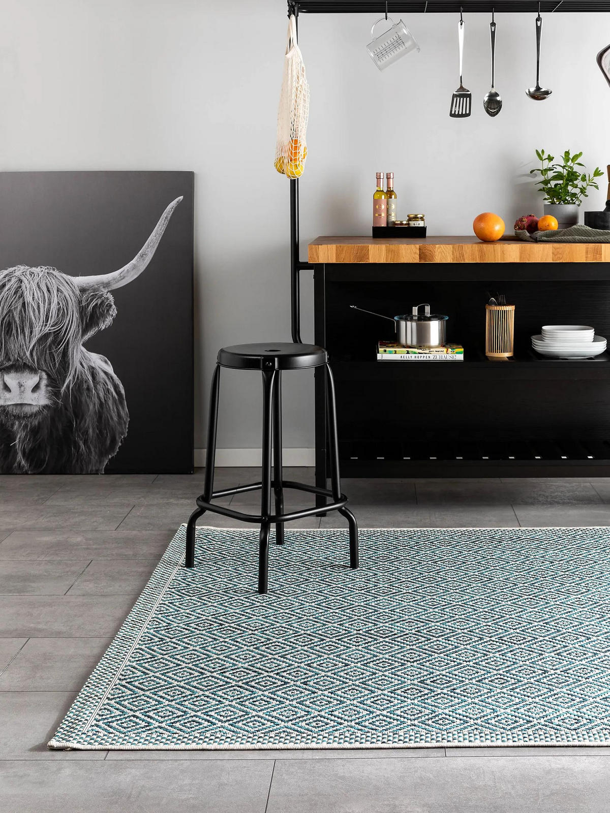 OUTDOORTEPPICH Cleo Blau 240x340 cm - Blau, Textil (240/340cm) - benuta Nest