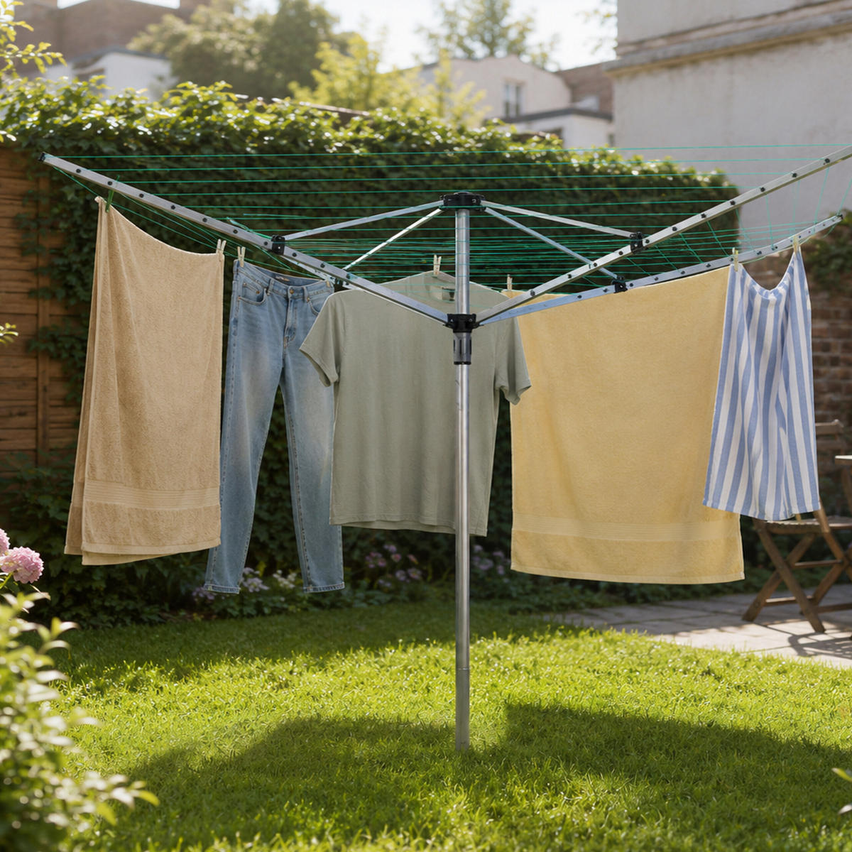 USCĂTOR Argintiu 49,2 m cu țăruș de sol - argintiu, material plastic/metal (242/184/242cm) - Relaxdays