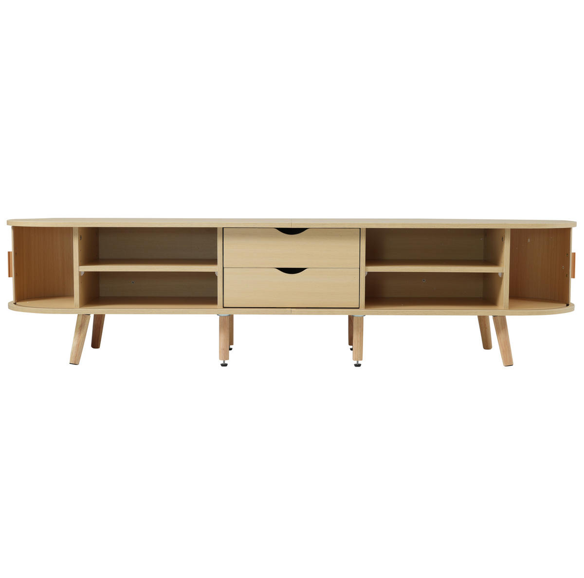 TV-LOWBOARD aus MDF 170x40x42 cm Helles Walnussholz mit 2 Schubladen und Schiebetüren - Alteiche, Holzwerkstoff (175/42/40cm) - IVMEU