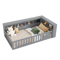 DAYBETT 90/200 cm Grau mit Steckdose, USB, Staufach, ohne Matratze - Grau, Holzwerkstoff (90/200cm) - MIVRAY