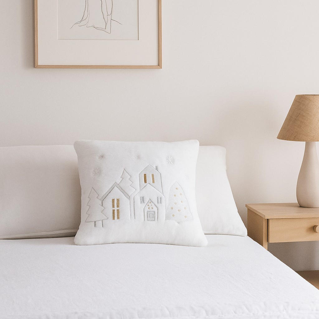 KISSEN HoHoHo 45/45 cm - Weiß, Textil (45/45cm)