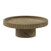 SCHALE CALETA Ø38x13 cm, Holz, Braun - Braun, Holz (38/13/38cm) - Light & Living