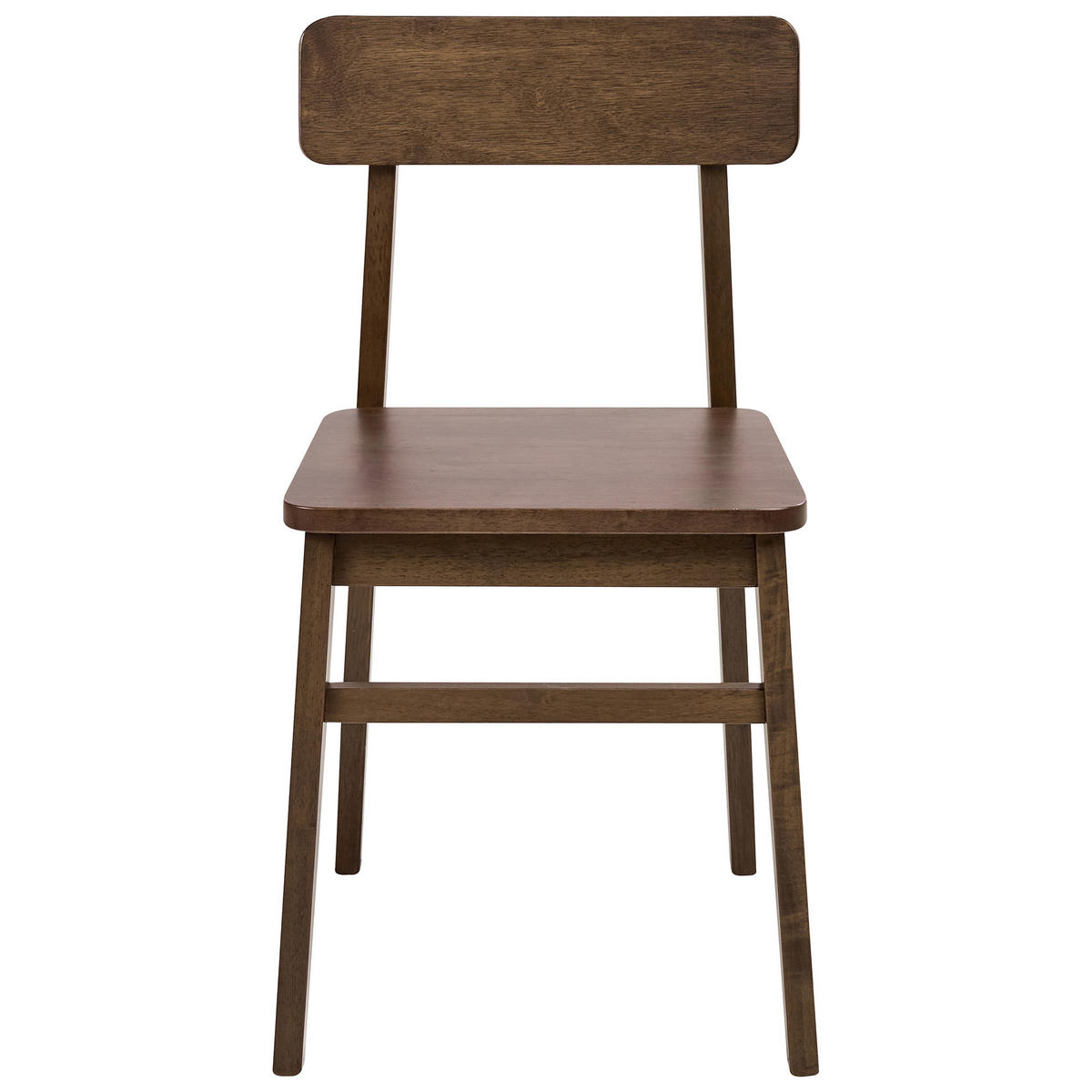 ESSZIMMERSTUHL 2er-Set Holz Dunkelbraun Gorre - Dunkelbraun, Holz (42/75/45cm) - Beliani
